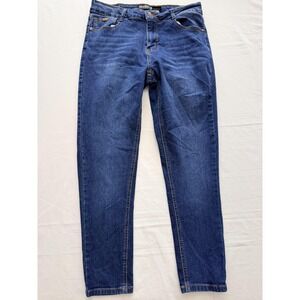 Diamante Skinny Jeans Juniors 13/29 Blue Med Wash Mid Rise Stretch 32x29
